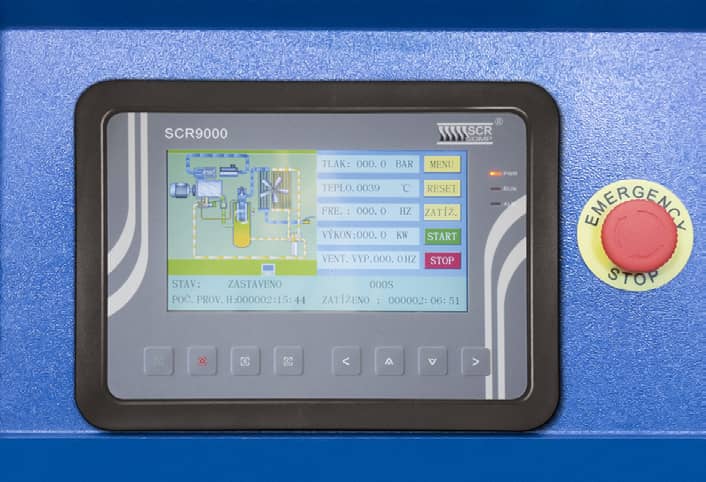 Přesné nastavení tlaku šroubového kompresoru